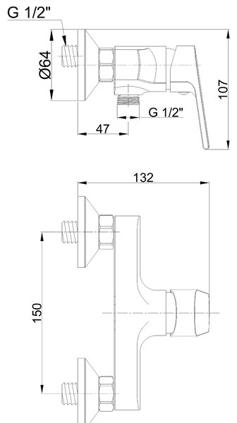 Invena Kalon, sprchová baterie 150 mm, chromová, INV-BN-42-001-X Leták: https://cloud.invena.pl/s/nnXaZKg3crBrRkz/download?path=%2FPliki%20do%20strony%20www%2FBN-42-001-X/Inne/BN-42-001-X-ulotka-ENG…
