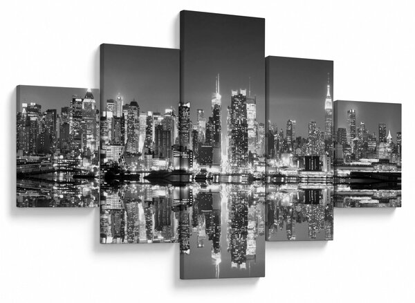 Obraz - New York, černobílý (125x70 cm)