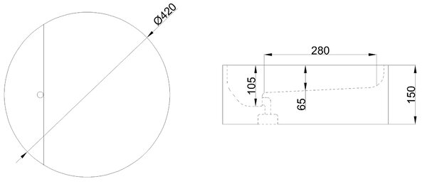 Invena Elara, kulaté umyvadlo na desku 425×425×145 mm, bílá lesklá, INV-CE-03-O42-Y Leták: https://cloud.invena.pl/s/nnXaZKg3crBrRkz/download?path=%2FPliki%20do%20strony%20www%2FCE-03-O42-Y/Inne/CE-03-O42-Y-ulotka-ENG…
