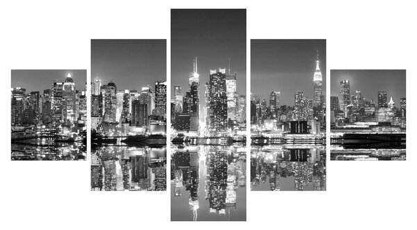 Obraz - New York, černobílý (125x70 cm)