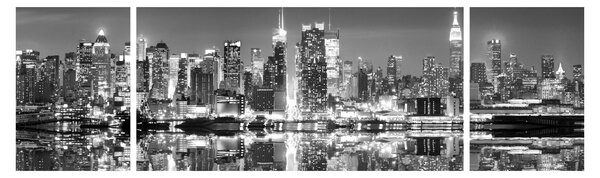 Obraz - New York, černobílý (170x50 cm)