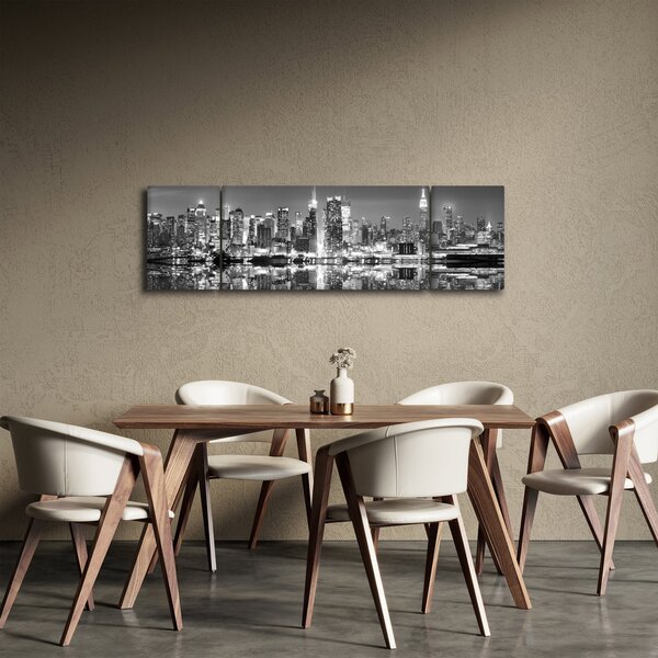 Obraz - New York, černobílý (170x50 cm)