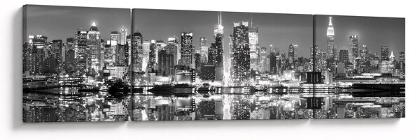 Obraz - New York, černobílý (170x50 cm)