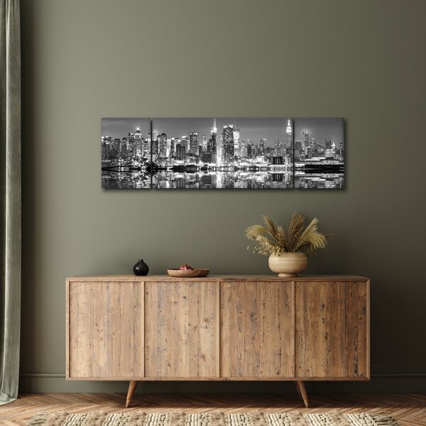 Obraz - New York, černobílý (170x50 cm)