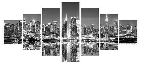 Obraz - New York, černobílý (210x100 cm)