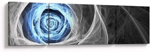 Obraz - Abstraktní růže modrá (170x50 cm)