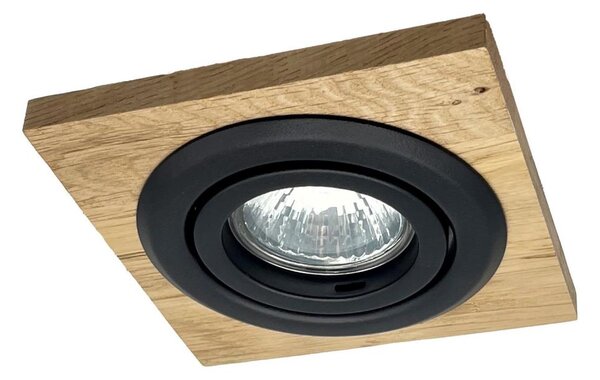 Podhledové svítidlo TOBBY 1xGU10/20W/230V 11,5x11,5 cm dub/černá