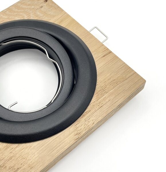 Podhledové svítidlo TOBBY 1xGU10/20W/230V 11,5x11,5 cm dub/černá