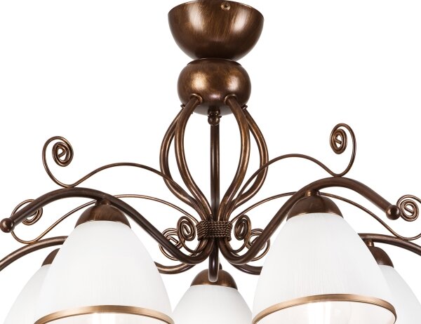 Brilagi - LED Přisazený lustr ANTICO 5xE27/60W/230V bronz patina