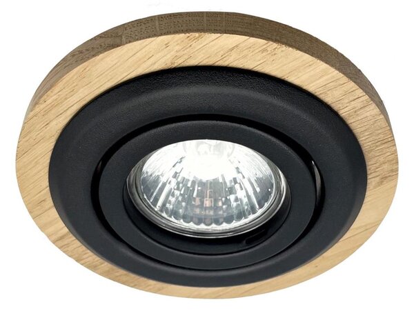 Podhledové svítidlo TOBBY 1xGU10/20W/230V pr. 11,5 cm dub/černá
