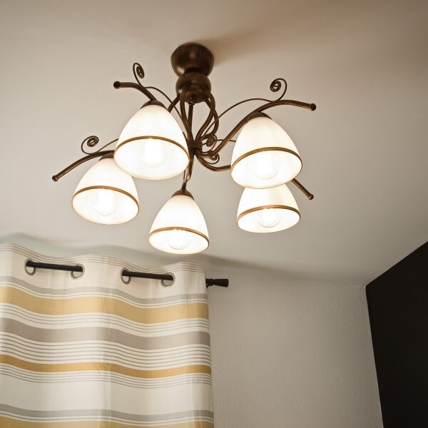 Brilagi - LED Přisazený lustr ANTICO 5xE27/60W/230V bronz patina