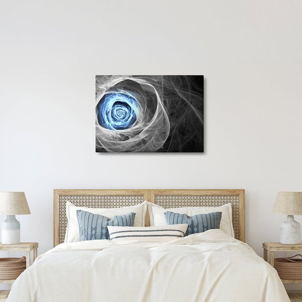 Obraz - Abstraktní růže modrá (70x50 cm)