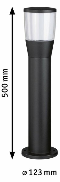 PAULMANN LED stojací svítidlo Bako IP44 500mm max. 20W 230V antracit E14 hliník