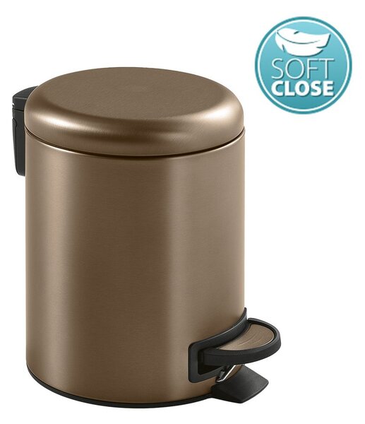 Gedy Gedy, POTTY odpadkový koš 3l, Soft Close, měď mat, 320982