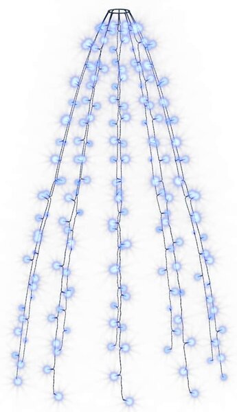 Světelná síť na vánoční stromek 180 modrých LED diod 180 cm 328874
