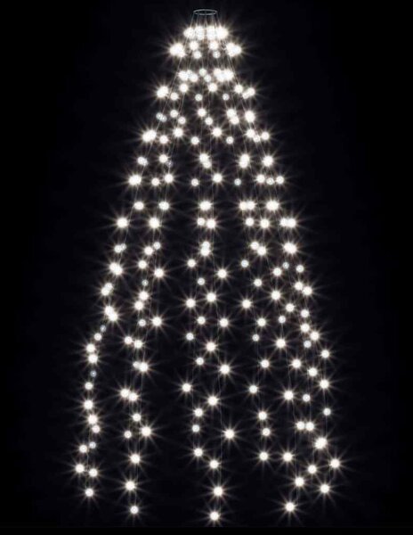 Světelná síť na vánoční stromek 210 studených bílých LED 210 cm 328879
