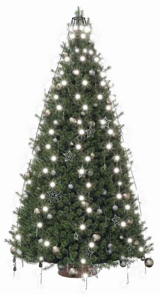 Světelná síť na vánoční stromek 210 studených bílých LED 210 cm 328879