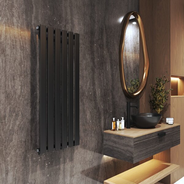 Gamma Vertical, topné těleso 450x1100 mm, 553 W, černá matná, GMA-VERT-11045-BK