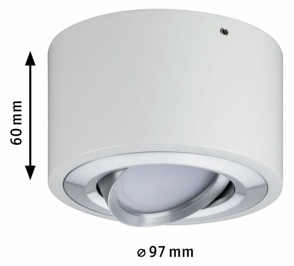Paulmann LED stropní svítidlo Argun 1-ramenné 4,8W bílá mat/hliník kartáčovaný 797.08 P 79708