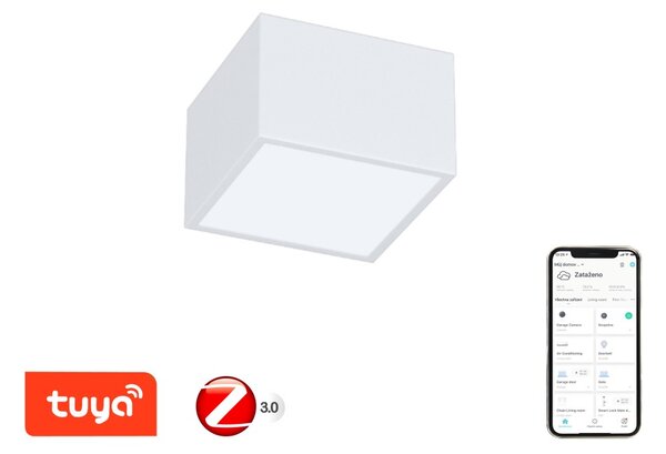 IMMAX NEO Inteligentní stropní osvětlení CANTO, 12W, teplá bílá-studená bílá, 15x15cm, hranaté, bílé