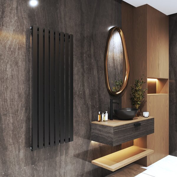 Gamma Vertical, topné těleso 600x1400 mm, 916 W, černá matná, GMA-VERT-14060-BK