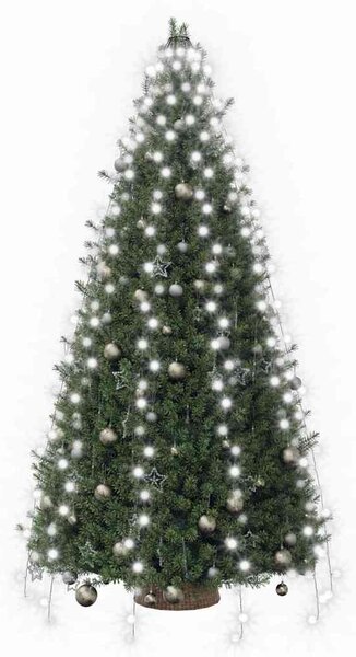Světelná síť na vánoční stromek 300 studených bílých LED 300 cm 328889