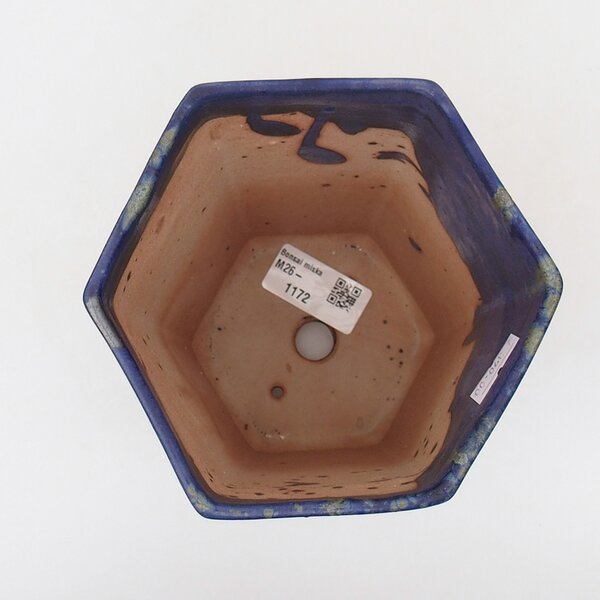 E-bonsai Keramická bonsai miska 13 x 11,5 x 17 cm modrá