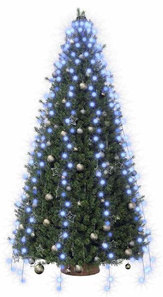 Světelná síť na vánoční stromek 300 modrých LED diod 300 cm 328890