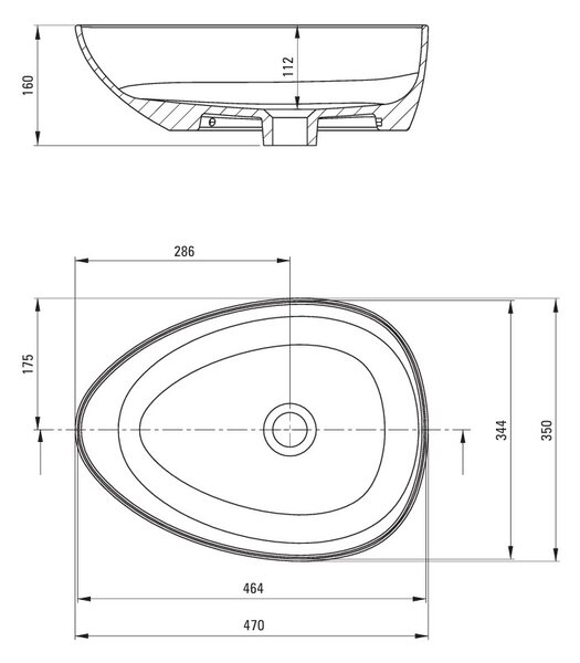 Deante Ceramic washbasin, countertop