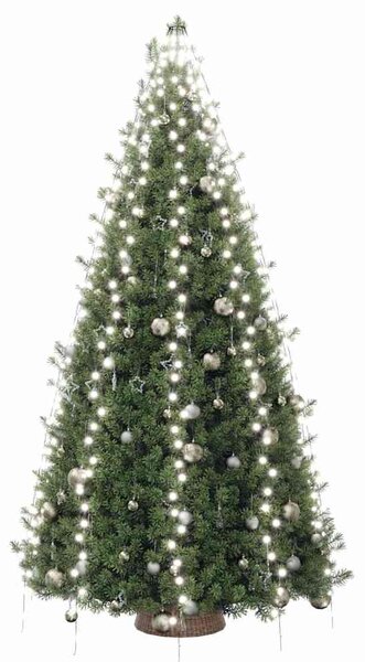 Světelná síť na vánoční stromek 400 studených bílých LED 400 cm 328892