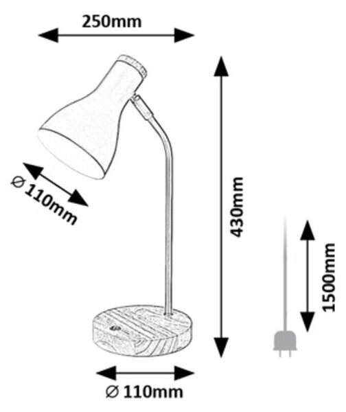 74002 Stolní lampa FERB E14 1x MAX 25W