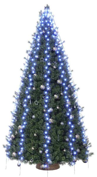 Světelná síť na vánoční stromek 400 modrých LED diod 400 cm 328893