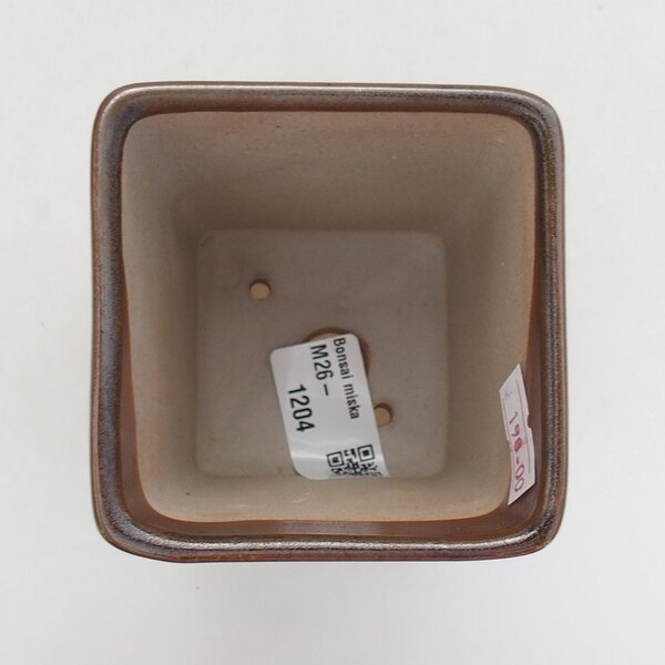 E-bonsai Keramická bonsai miska 7 x 7 x 9,5 cm hnědá