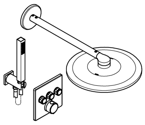 GROHE 34875000 - Sprchový systém PRECISION SMARTCONTROL 310 mm lesklý chrom