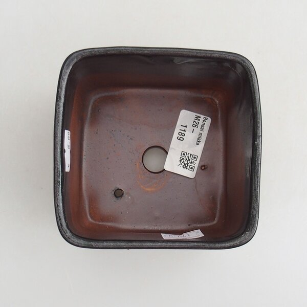 E-bonsai Keramická bonsai miska 10 x 10 x 8 cm zelená