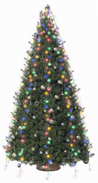 Světelná síť na vánoční stromek 400 barevných LED diod 400 cm 328894