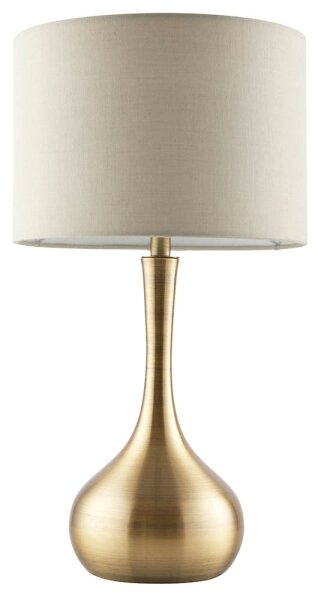 Endon 61191 - Stmívatelná stolní lampa PICCADILLY 1xE14/40W/230V mosaz/béžová