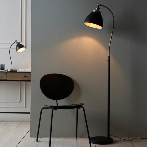 Endon 98753 - Stojací lampa FRANKLIN 1xE27/10W/230V matný chrom/antracit