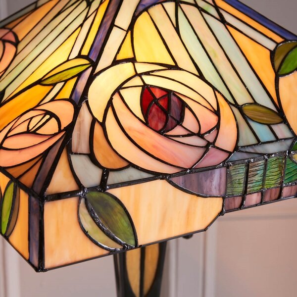 Endon 64383 - Stojací lampa Tiffany WILLIOW 2xE27/60W/230V pr. 42,5 cm