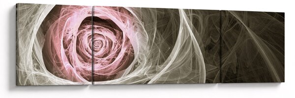 Obraz - Abstraktní růže světle růžová (170x50 cm)