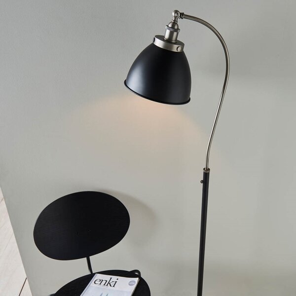 Endon 98753 - Stojací lampa FRANKLIN 1xE27/10W/230V matný chrom/antracit