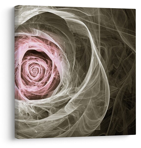 Obraz - Abstraktní růže světle růžová (30x30 cm)