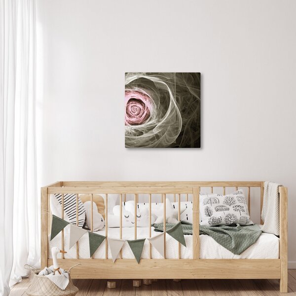 Obraz - Abstraktní růže světle růžová (30x30 cm)