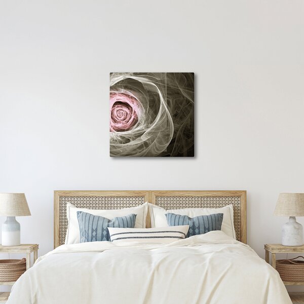 Obraz - Abstraktní růže světle růžová (30x30 cm)
