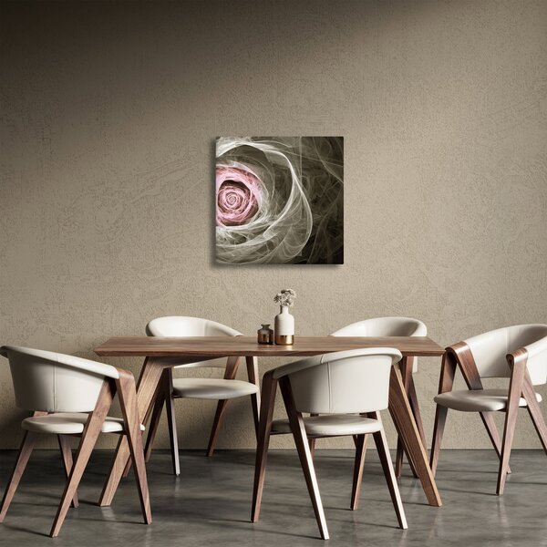 Obraz - Abstraktní růže světle růžová (30x30 cm)