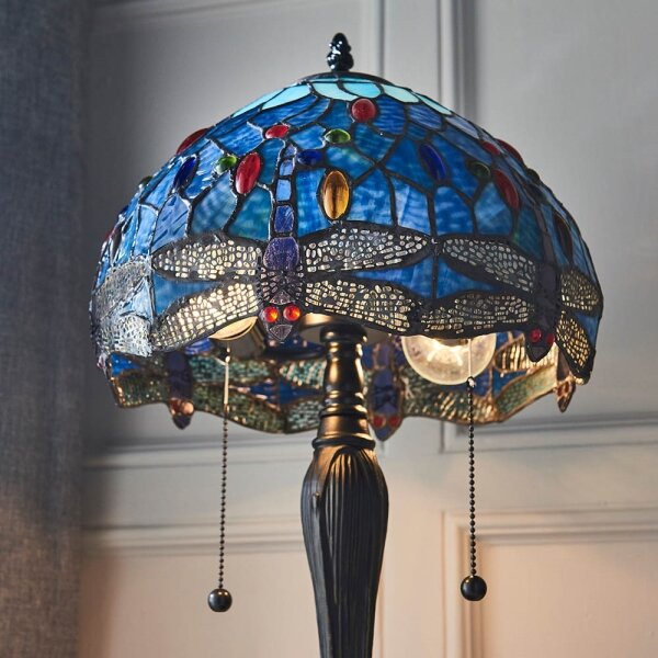 Endon 64090 - Stolní lampa Tiffany DRAGONFLY 2xE27/60W/230V pr. 30 cm