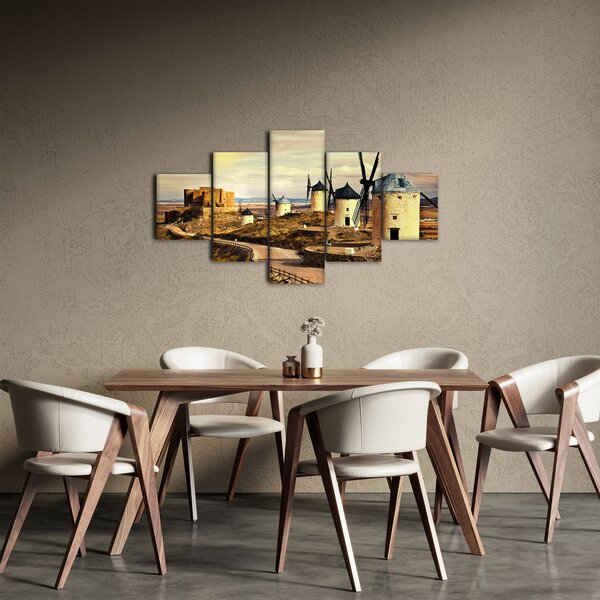 Obraz - Větrné mlýny (125x70 cm)