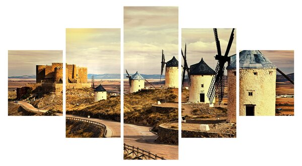 Obraz - Větrné mlýny (125x70 cm)