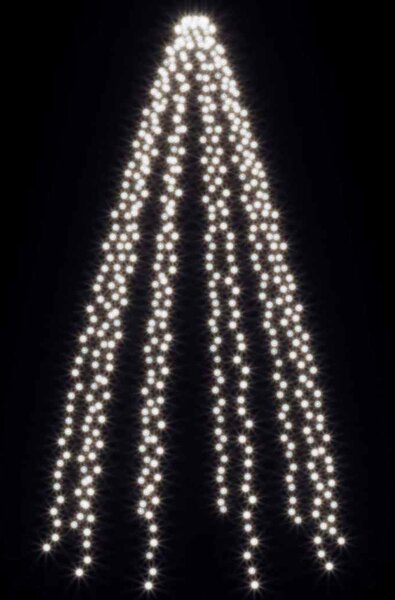 Světýlka na stromeček 500 LED studená bílá 500 cm dovnitř i ven 328896