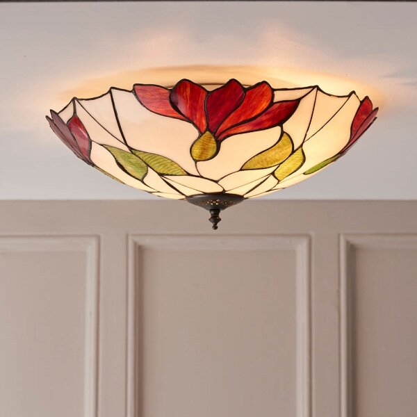 Endon 63960 - Stropní svítidlo Tiffany BOTANICA 2xE27/60W/230V pr. 45 cm